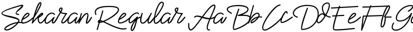 Sekaran Regular font