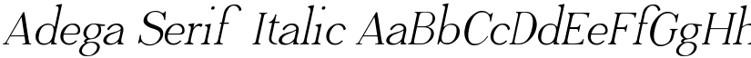 Adega Serif Italic font