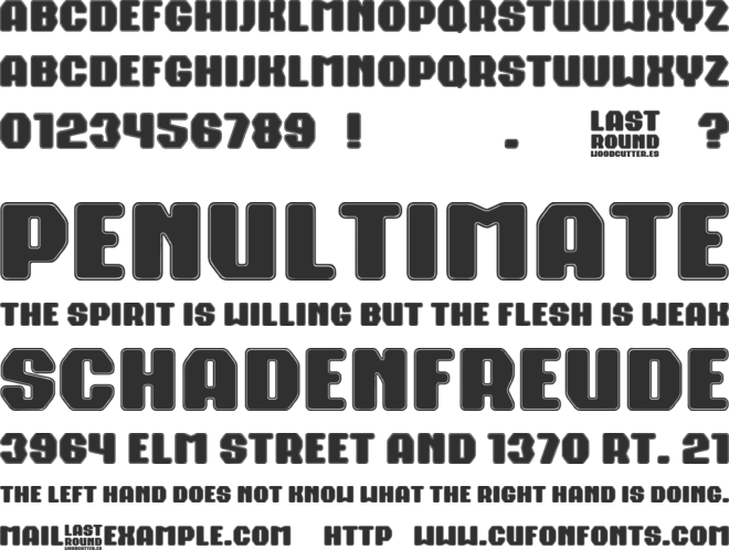 Last Round font preview