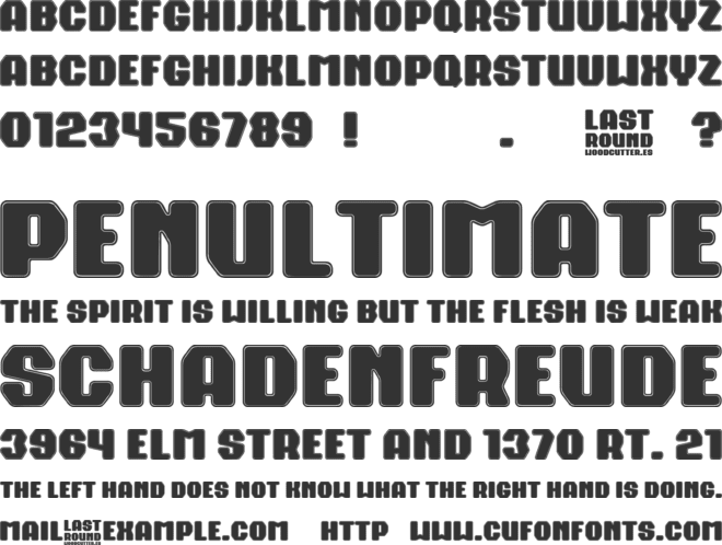 Last Round font preview