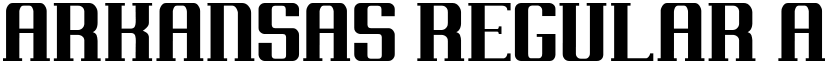 Arkansas Regular font