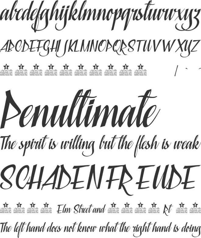 Valentine Day Personal Use font preview
