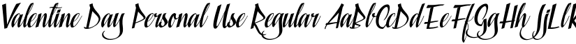 Valentine Day Personal Use Regular font
