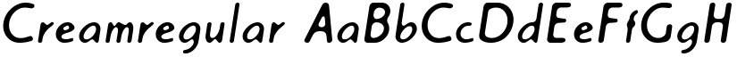 Creamregular font