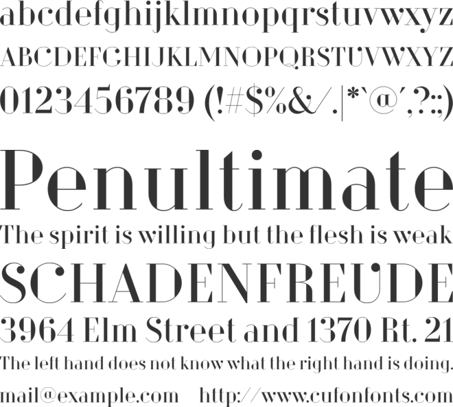 Dita Sweet font preview