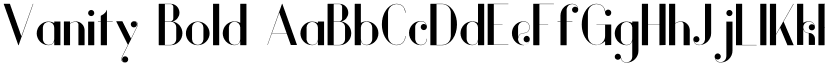 Vanity Bold font