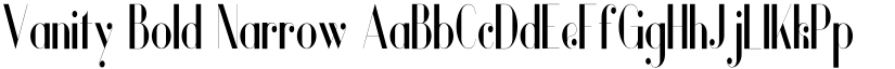 Vanity Bold Narrow font