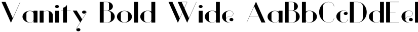 Vanity Bold Wide font