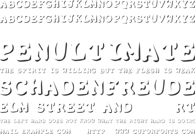 Shadow Puppets font preview