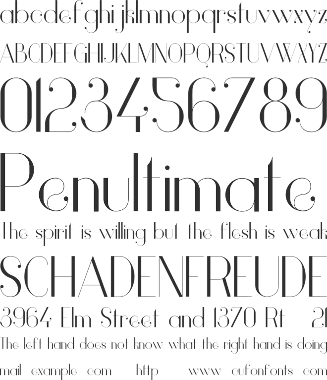 Vanity font preview