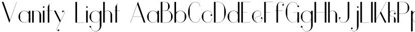 Vanity Light font