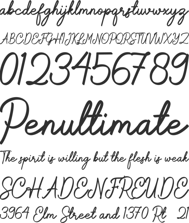 Gamelia font preview