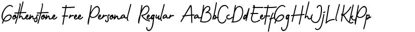 Gothenstone Free Personal Regular font