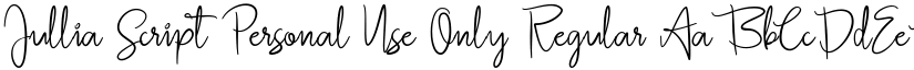 Jullia Script Personal Use Only Regular font