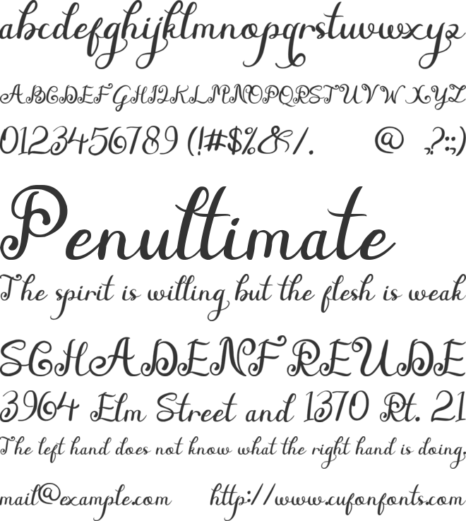 nayshilla font preview
