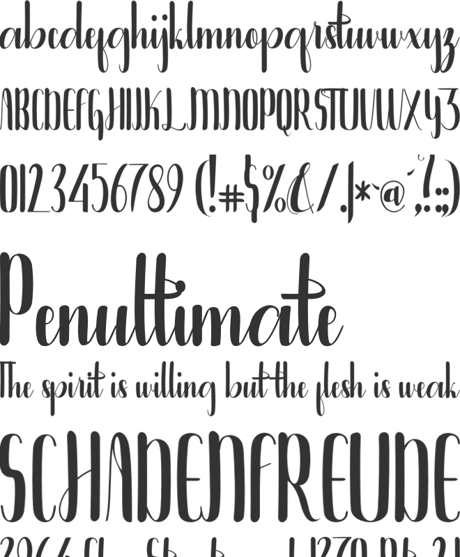 Bintanghu font preview