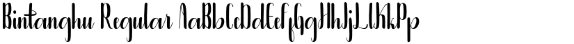 Bintanghu Regular font