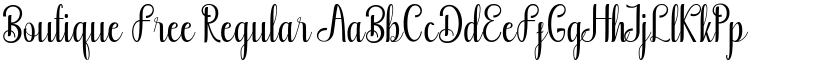 Boutique Free Regular font