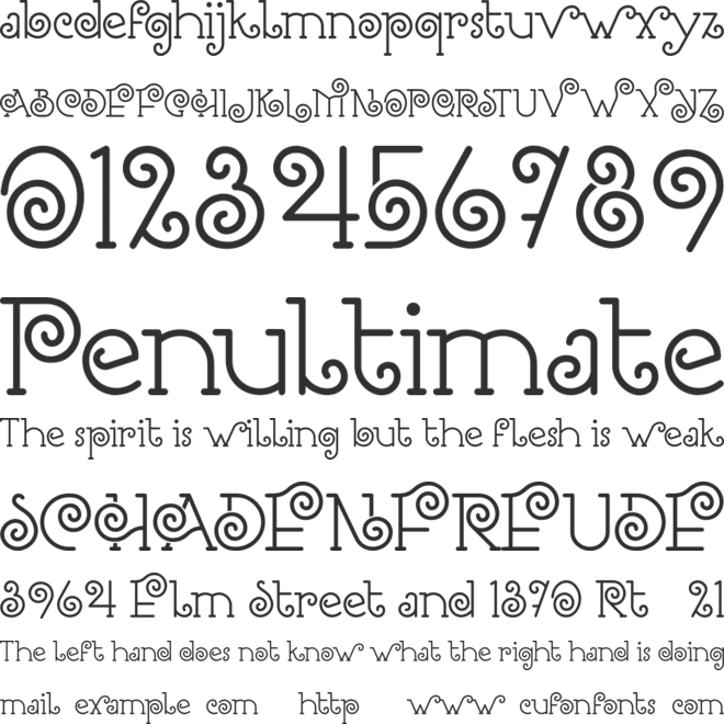 Romantine font preview