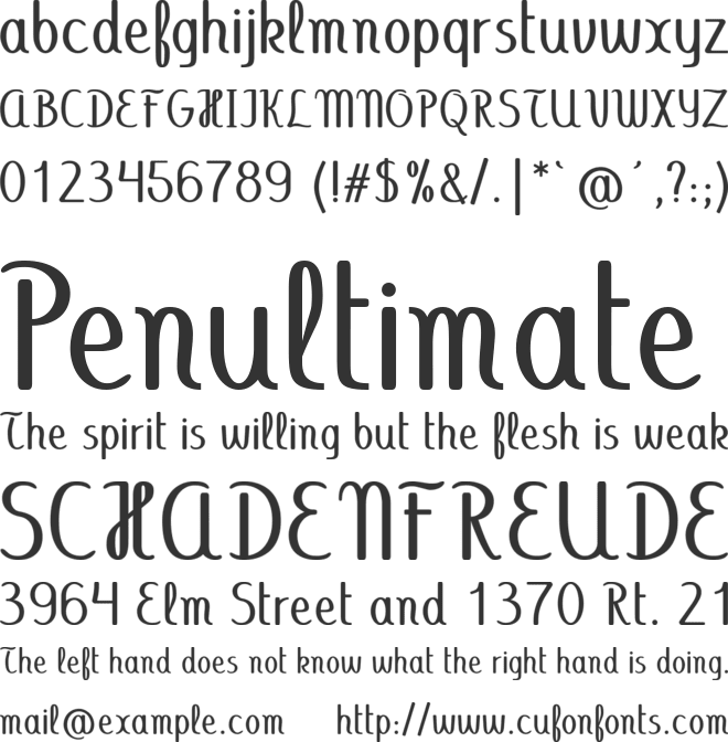 Coxyde font preview