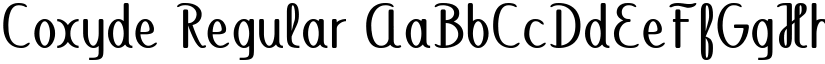 Coxyde Regular font