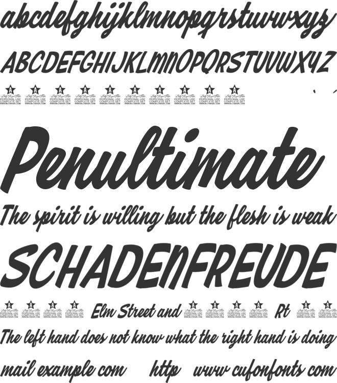 Honey Lips Personal Use font preview