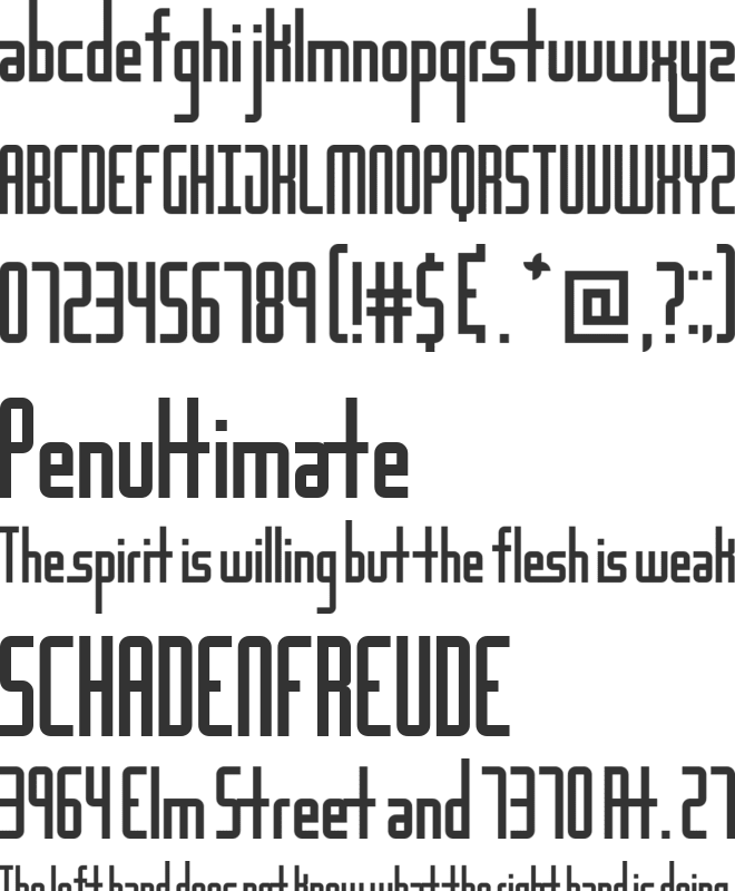 Destiny font preview