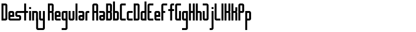 Destiny Regular font