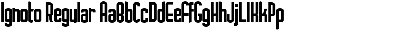 Ignoto Regular font