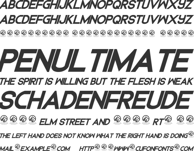 Dedecus font preview