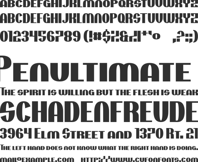 Projectionist font preview