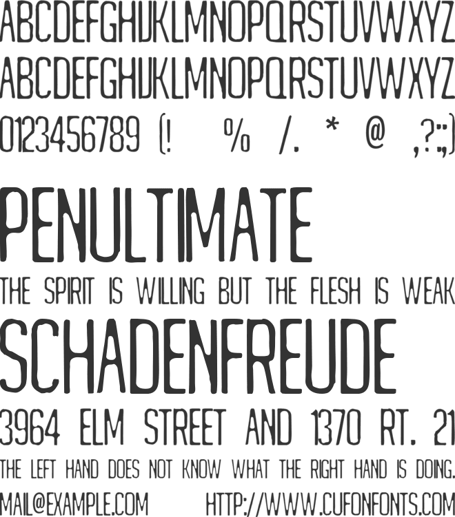 Matejino font preview