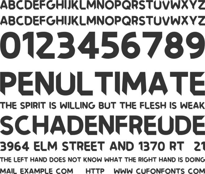 Newtype font preview