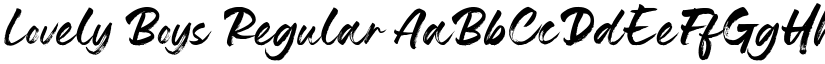 Lovely Boys Regular font