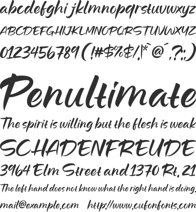 Hamilyn font preview