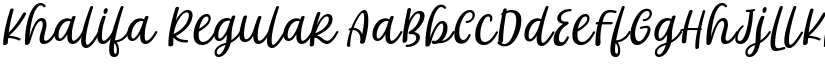 Khalifa Regular font