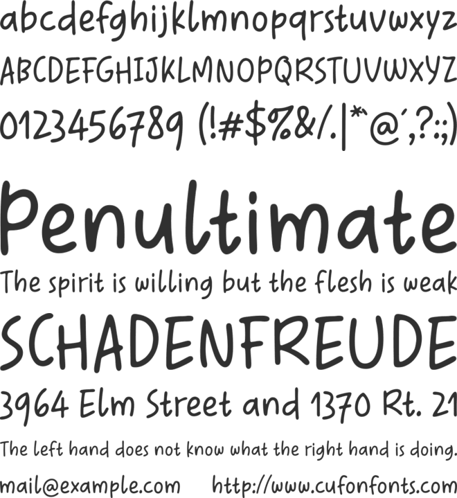 The Simple One font preview