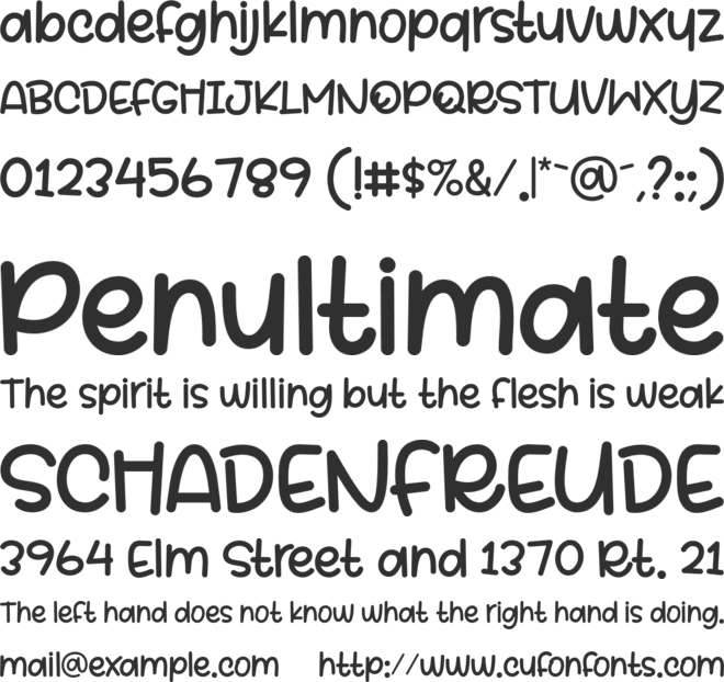 Beelova font preview