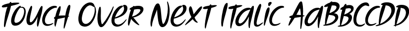 Touch Over Next Italic font