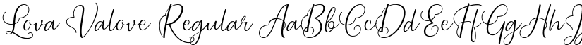 Lova Valove Regular font