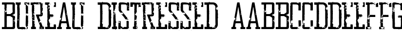 Bureau Distressed font