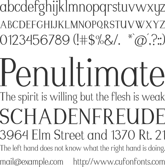 Modikasti font preview