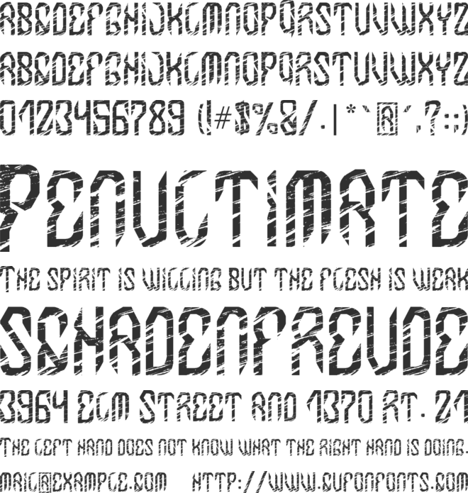 MB InDigit font preview