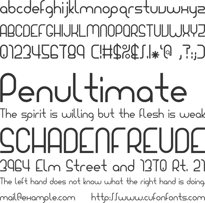 Giada font preview