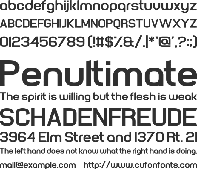 Chavelite font preview
