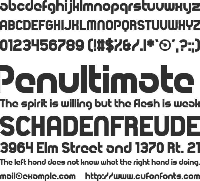 Drowsy font preview