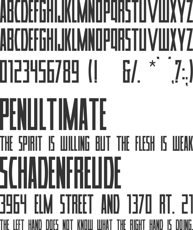 Tower font preview