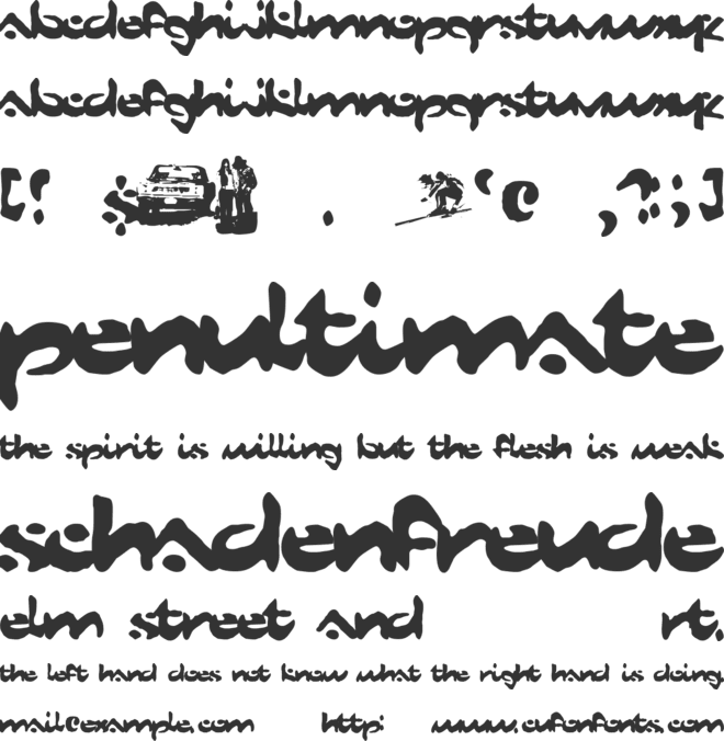 Dust Mites font preview