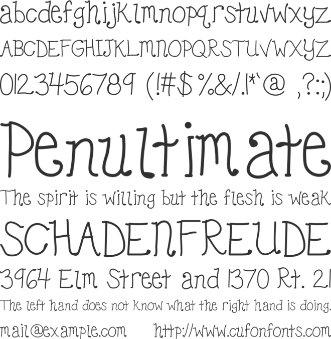 KBhearmeplay font preview