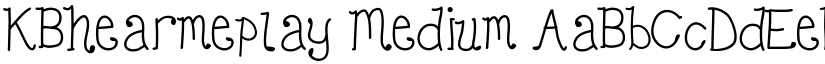 KBhearmeplay Medium font